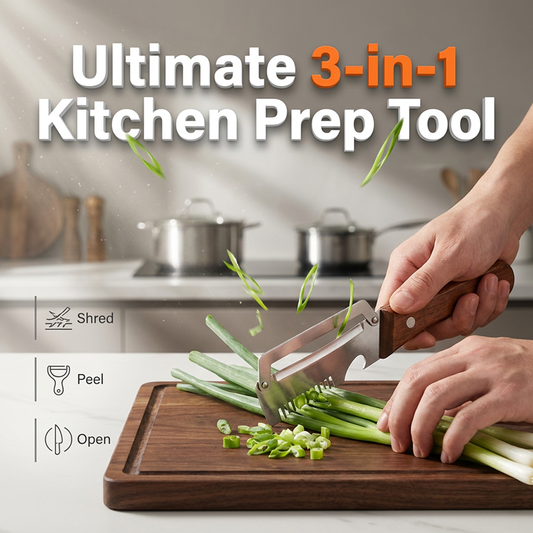 ✨Éplucheur-coupe-ciboulette 3 en 1 – Rapide, efficace et indispensable dans votre cuisine
