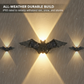 📢📢50 % DE RÉDUCTION !! ⏰Applique murale LED unique, étanche, en forme de papillon et de chauve-souris, à énergie solaire