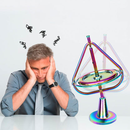 Jouet anti-stress gyroscope auto-équilibrant à enrouleur pour les doigts