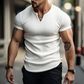 💥Offre à durée limitée - Chemise Henley slim unie pour homme