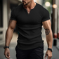 💥Offre à durée limitée - Chemise Henley slim unie pour homme