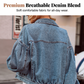 Veste en jean à manches lanternes pour femme