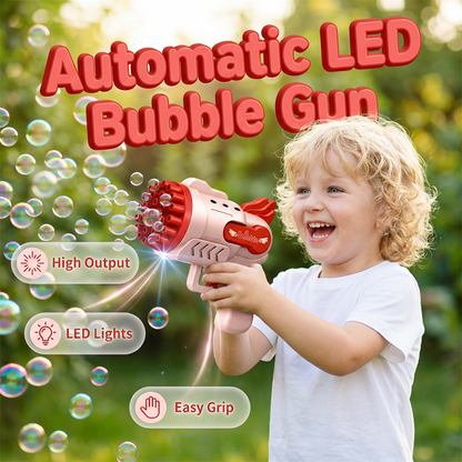 Pistolet à Bulles Automatique avec Lumières LED