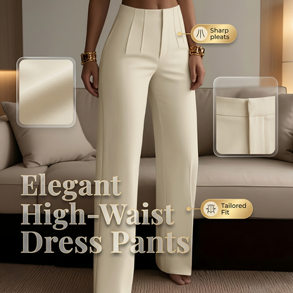 Pantalon élégant plissé à jambes larges pour femmes