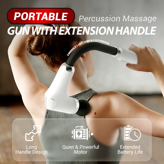 Pistolet de massage à percussion portable avec poignée d'extension