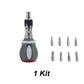 Kit polyvalent de 8 embouts de tournevis à cliquet magnétique