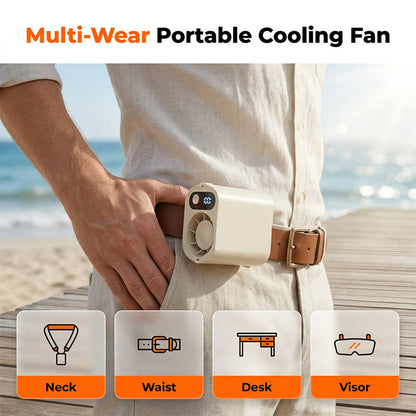 Ventilateur de taille portable à pince avec écran numériqu