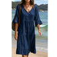 💃 50 % DE RÉDUCTION 🔥 Robe mi-longue pour femme à encolure en V, pompons et jupe évasée – élégante, fantaisiste et parfaite pour toutes les occasions ✨