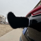 Queue de voiture électrique télécommandée en peluche
