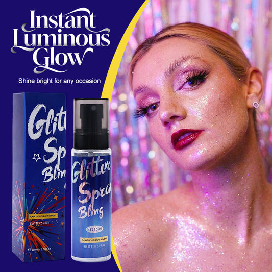 ✨💥 50 % de réduction ! Spray brillance longue durée, adapté à la peau et aux cheveux, parfait pour les fêtes, les vacances et les occasions spéciales !