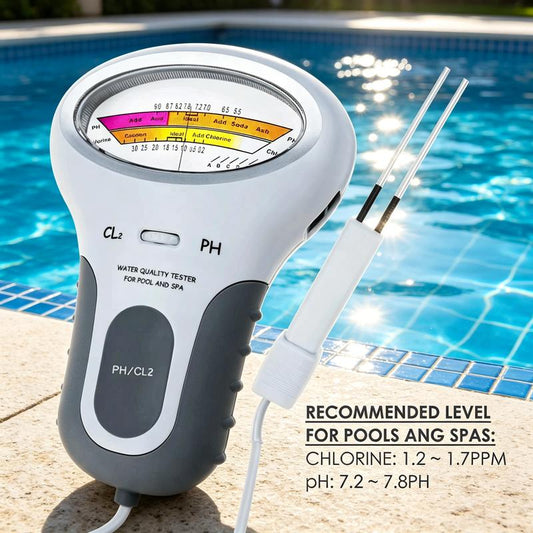 💧 50% DE RÉDUCTION – Testeur 2-en-1 pH & Chlore – Eau Cristalline Garantie – Lectures Précises & Fiables – Pour Piscine & Spa 🔬