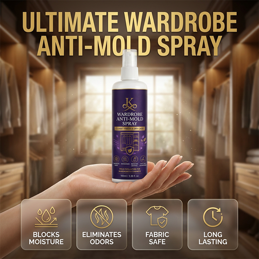 🛡️ 50% DE RÉDUCTION – Spray Anti-Moisissure pour Garde-Robe – Contrôle l'Humidité, Élimine les Odeurs – Pour Placards, Chaussures & Tiroirs ✨
