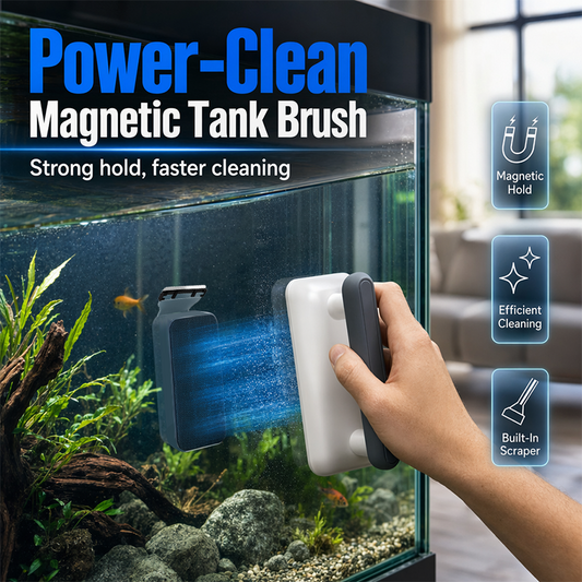 🧲🐠 Nettoyeur d’aquarium magnétique double face – Nettoie vitre intérieure et extérieure en un seul geste, sans se mouiller les mains ✨💧