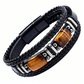 🔥Bracelet en cuir vintage polyvalent 📿 Bracelet tressé à plusieurs rangs avec des pierres « œil-de-tigre », pour hommes et femmes