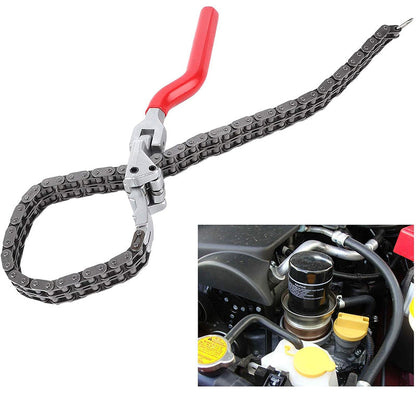 🔧⛓️ Clé à chaîne pour filtre à huile robuste – Couverture large 60-195 mm, chaîne renforcée, poignée confortable, pour voitures, camions et SUV 🚗🛠️