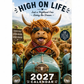 🐮Que mai 2027 vous apporte une chance incroyable ! 🔥Calendrier mural humoristique « Highland Cow » 2027 | Calendrier mural au format A4 |