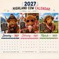 🐮Que mai 2027 vous apporte une chance incroyable ! 🔥Calendrier mural humoristique « Highland Cow » 2027 | Calendrier mural au format A4 |