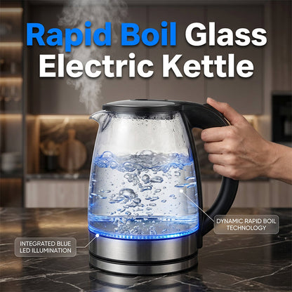 📢📢50% DE RÉDUCTION !! ⏰Bouilloire Électrique en Verre avec Lumière LED