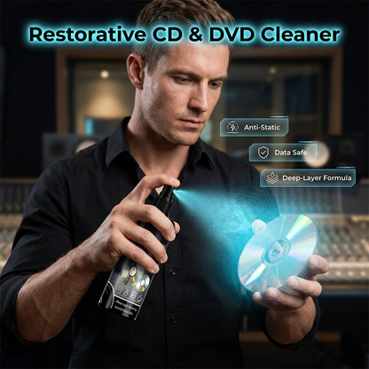 🔥2 achetés 1 offert🎶📀 Nettoyant professionnel pour disques, formule non abrasive, compact pour usage nomade