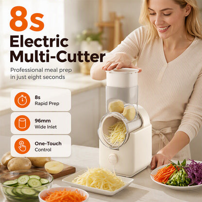🥕 Trancheur électrique multi-légumes – 8s, grande entrée 96mm !
