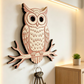 🦉 Porte-clés mural hibou – des yeux qui bougent, du bois massif et une touche déco pour votre entrée