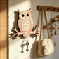 🦉 Porte-clés mural hibou – des yeux qui bougent, du bois massif et une touche déco pour votre entrée