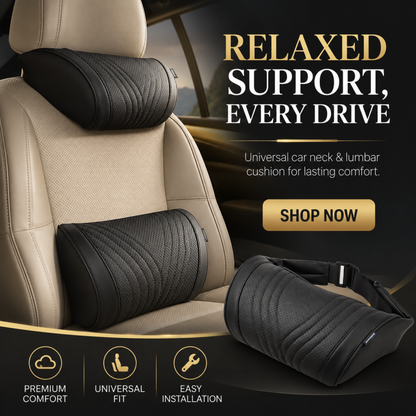 Coussin haut de gamme pour appuie-tête et soutien lombaire de siège de voiture