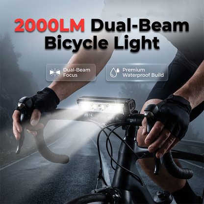 Lampe de vélo rechargeable par USB à haut débit lumineux