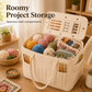 🧶🧵 Sac de rangement en toile – Compartiments pour aiguilles, œillets pour fil, poches intérieures, gardez votre matériel de couture organisé et à portée de main, partout avec vous 🌿✨