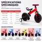 💥 50 % de réduction ! 🚲 Tricycle 3-en-1 pour enfants – poussette, tricycle et draisienne. Léger (2,8 kg) et pliable. Acier au carbone haute résistance, roues en EVA. Pour les enfants de 2 à 6 ans, poids max. 90 kg.