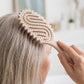 Brosse à poils de sanglier aérée pour cheveux bouclés