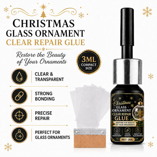 Colle de réparation pour décorations de Noël en verre