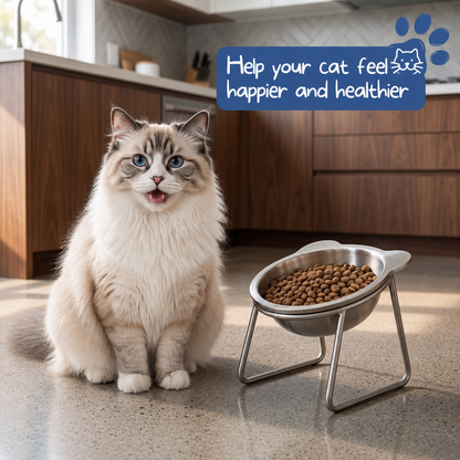 ✨‑50% OFF✨ Gamelle orthopédique inclinée 15° 🐱🐶 Moins de tension au cou, repas facile pour vos compagnons domestiques 💖