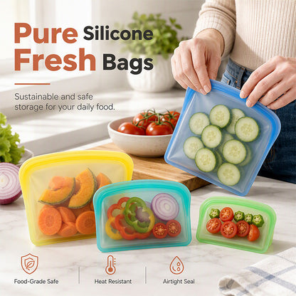 Reusable Silicone Food Storage Bags