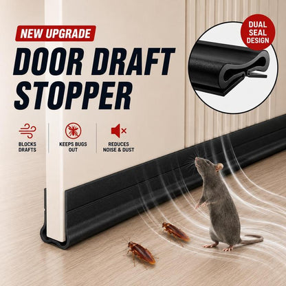 Coupe-courant d'air silencieux à placer sous la porte —— Sa longueur est adaptée à deux portes.