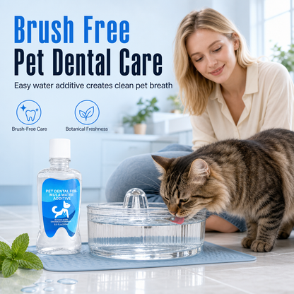 Bain de bouche et rinçage buccal doux pour animaux de compagnie