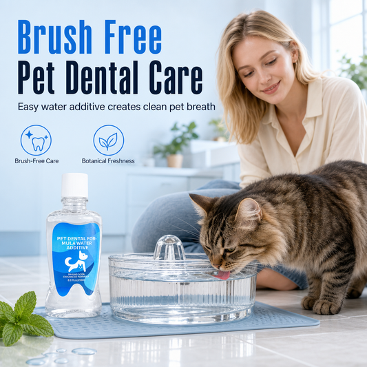 Bain de bouche et rinçage buccal doux pour animaux de compagnie