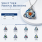 Collier pendentif nœud celtique pierre de naissance pour femme