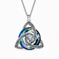 Collier pendentif nœud celtique pierre de naissance pour femme