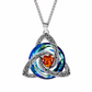 Collier pendentif nœud celtique pierre de naissance pour femme