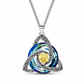 Collier pendentif nœud celtique pierre de naissance pour femme