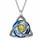 Collier pendentif nœud celtique pierre de naissance pour femme