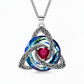 Collier pendentif nœud celtique pierre de naissance pour femme