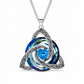 Collier pendentif nœud celtique pierre de naissance pour femme