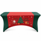 Nappe de Noël extensible et ajustée pour tables rectangulaires