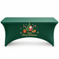 Nappe de Noël extensible et ajustée pour tables rectangulaires