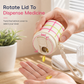 🔥PROMO 50% ! Boîte à pilules rotative 360° 💊 Compartiments multiples, rangement pratique, transport facile pour vos médicaments ✨
