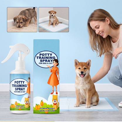 Spray doux pour l'apprentissage de la propreté des animaux de compagnie