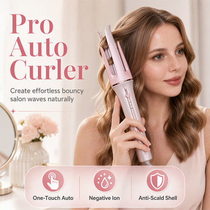 🌀 Boucleur automatique rotatif – Des boucles parfaites en un seul geste ! ✨