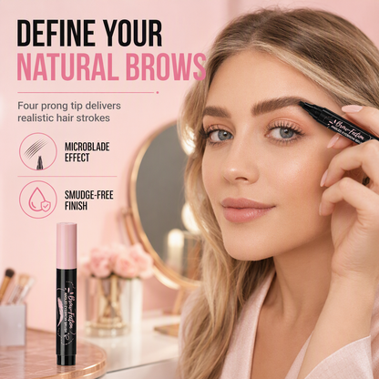 Stylo 2-en-1 waterproof pour sourcils et racine des cheveux